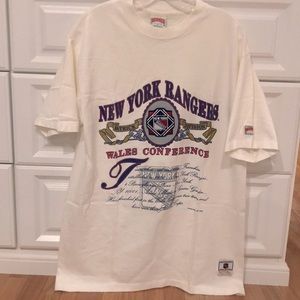 NY Rangers vintage t-shirt from 1992. Collectible, ideal for diehard Ranger fan.